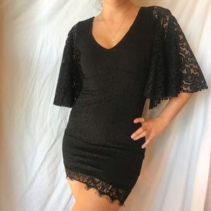 Black Lace Bodycon Dress